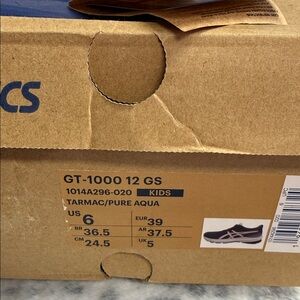ASICS GT-1000 12 EUR 39 OR KIDS 6 Navy and Pink Athletic Shoes